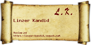 Linzer Kandid névjegykártya